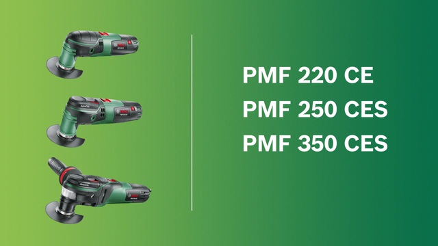 Bosch Multifunktions-Werkzeug PMF 350 CES grün/schwarz, 350 Watt, inkl. Zubehör Set klein
