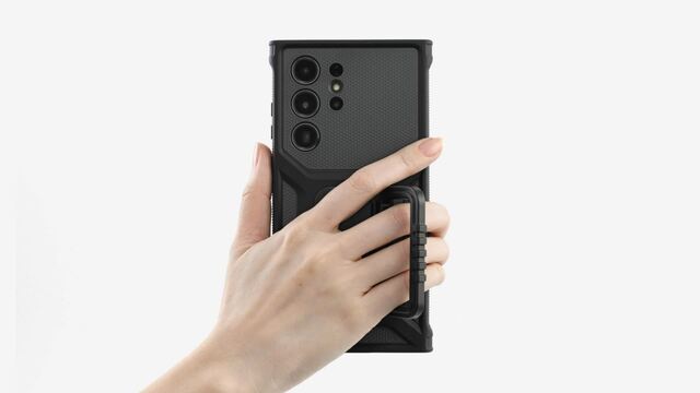 SAMSUNG Silicone Grip Case, Schutzhülle schwarz/grün, Samsung Galaxy S23+
