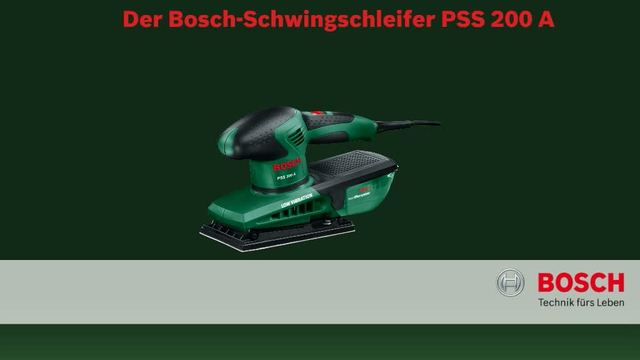 Bosch Schwingschleifer PSS 200 A grün/schwarz, 200 Watt, im Koffer