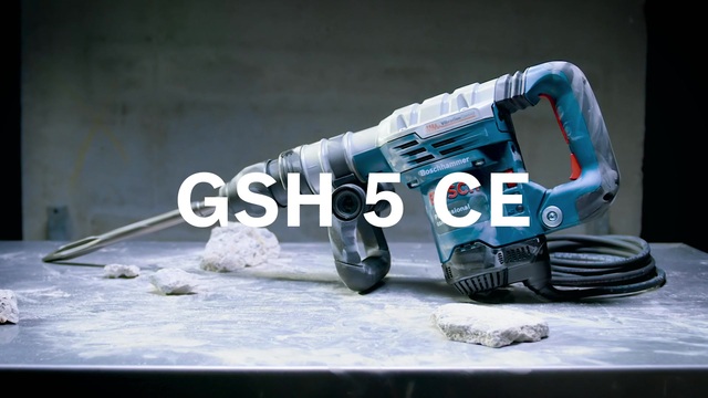 Bosch Schlaghammer GSH 5 CE Professional, Meißelhammer blau/schwarz, 1.150 Watt, Koffer