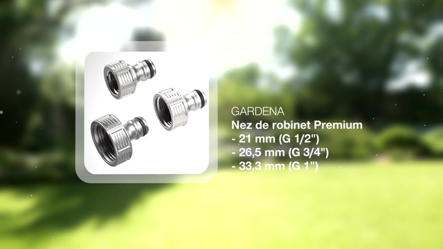 GARDENA Raccord de robinet 26,5 mm (G3/4) Argent, Connecteur de tuyau, 3/4", Mâle/Femelle, Métal, Argent