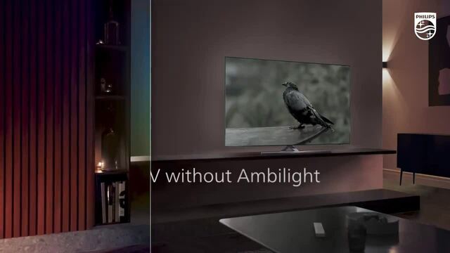 Philips 48OLED718/12, OLED-Fernseher 121 cm (48 Zoll), grau, UltraHD/4K, Ambilight, HDR, 120Hz Panel