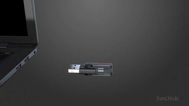 SanDisk Ultra Dual Drive Go 64 GB, USB-Stick schwarz, USB-A 3.2 Gen 1, USB-C 3.2 Gen 1
