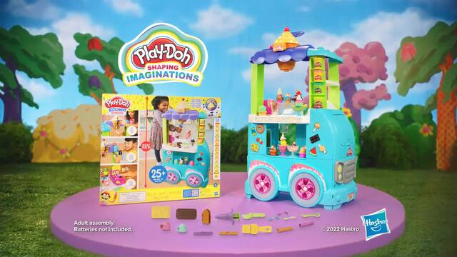 Hasbro Play-Doh Kitchen Creations Ultimate Ice Cream Truck (camion de crème glacée), Pâte à modeler 