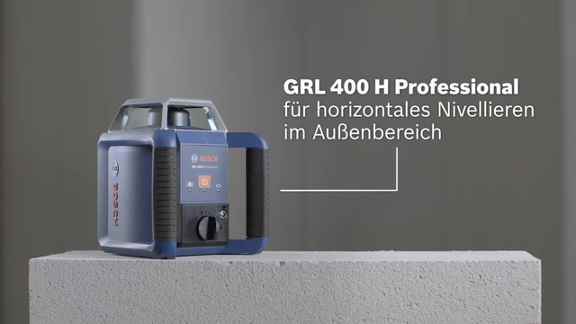 Bosch Rotationslaser GRL 400 H Professional, mit Baustativ blau, Koffer, rote Laserlinie