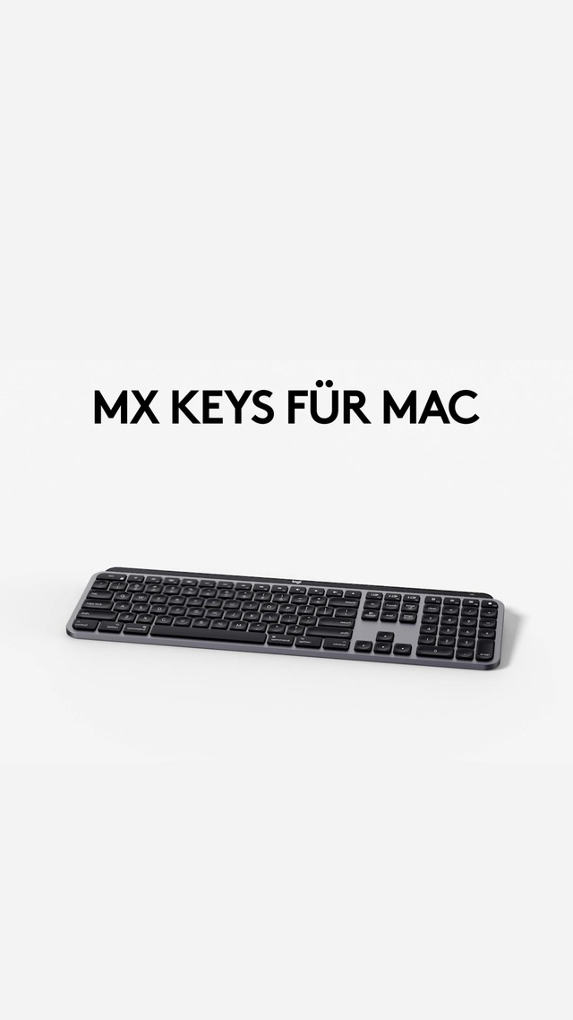 Logitech MX Keys für Mac, Tastatur dunkelgrau, DE-Layout
