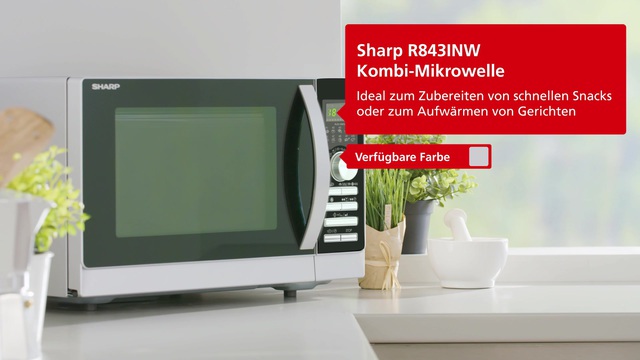 Sharp R843INW, Mikrowelle silber/schwarz