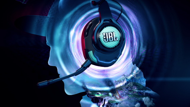 JBL Quantum 100P Console, Gaming-Headset weiß/blau