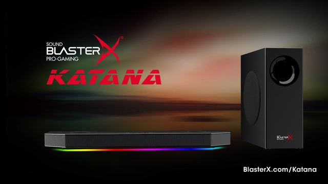 Creative Sound BlasterX Katana, Barre de son Noir