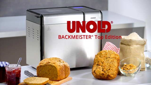 Unold Backmeister Top Edition, Machine à pain Argent/Noir, 68415, Vente au détail