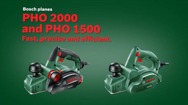 Bosch PHO 1500 Rabots électriques, Rabot électrique Vert/Noir, Noir, Vert, Rouge, 19500 tr/min, 1,5 mm, 8,2 cm, 8 mm, 4,5 m/s²