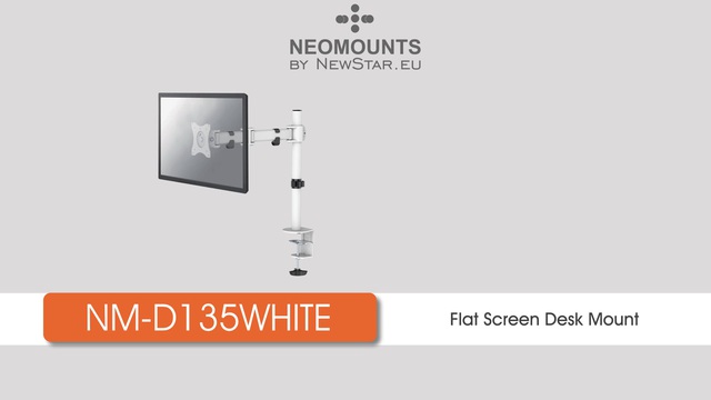 Neomounts NM-D135WHITE support de bureau pour moniteur, Support de moniteur Blanc
