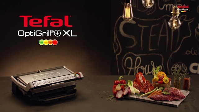 Tefal OptiGrill+ XL GC722D, Kontaktgrill silber/schwarz, 2.000 Watt