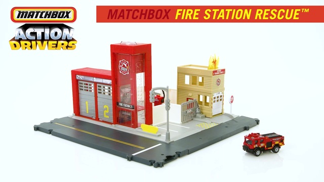 Matchbox Action Drivers - Brandweer Reddings speelset Speelfiguur Brandweerwagen inbegrepen