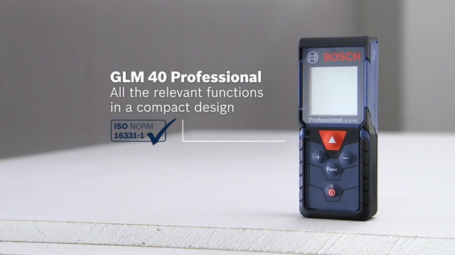 Bosch GLM 40 Professional télémètre 0,15 - 40 m Bleu/Noir, IP54, LR03 (AAA), 1,5 V, 5000 h, 105 x 41 x 24 mm, 90 g