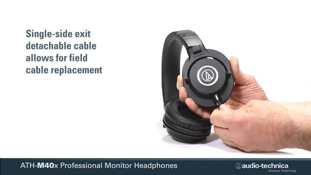 Audio-Technica ATH-M40X over-ear hoofdtelefoon Zwart, Pc
