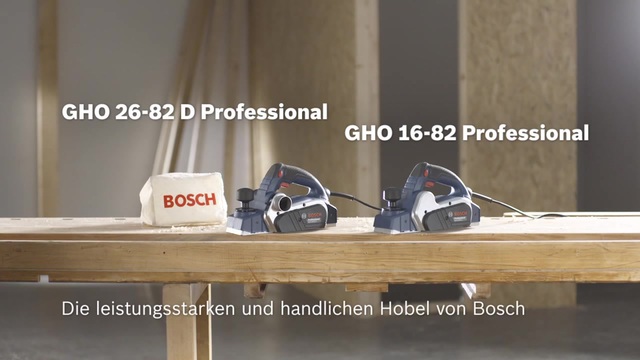 Bosch Hobel GHO 16-82 Professional, Elektrohobel blau/schwarz, 630 Watt