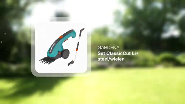 GARDENA Accu Grasschaar ClassicCut met steel op wielen Turquoise/zwart, 9855-20, accu en oplader inbegrepen