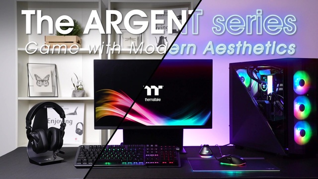 Thermaltake ARGENT K5 RGB, Gaming-Tastatur titan/schwarz, DE-Layout, Cherry MX RGB Blue