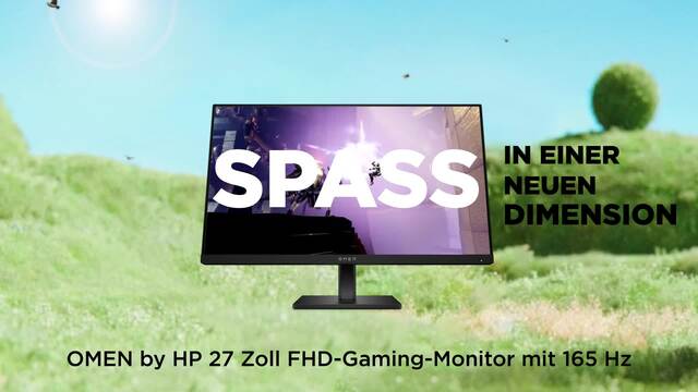 OMEN 27, Gaming-Monitor 68.6 cm (27 Zoll), schwarz, FullHD, IPS, DisplayPort, HDMI, HDR 400, Pivot, 165Hz Panel