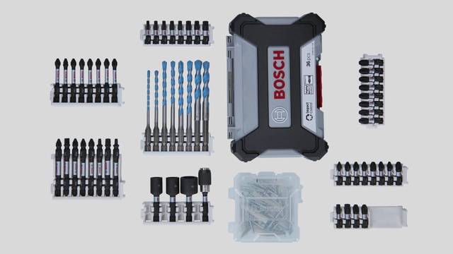 Bosch Coffret d'embouts de vissage Pick and Clic Impact Control 36 pièces, Set d'embouts de vissage Noir, 36 pièce(s), PH 1, PH 2, PH 3, PZ 2, PZ 3, 8 mm, T15, T20, T25, T30, T40