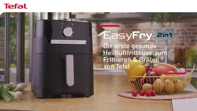 Tefal Easy Fry & Grill Classic EY5018, Heißluftfritteuse schwarz/silber