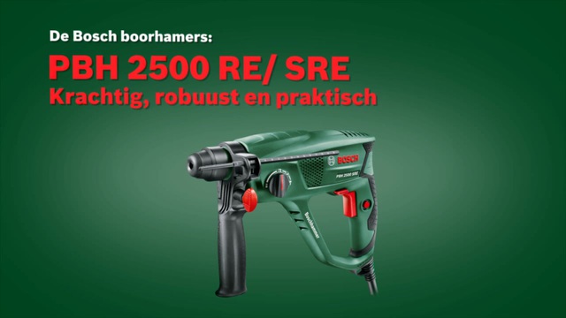 Bosch PBH 2500 SRE boorhamer Groen/zwart, Koffer, 600 Watt
