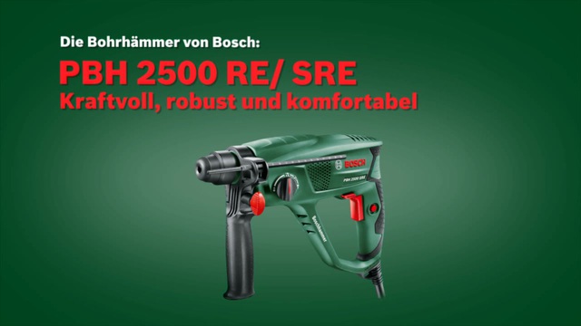 Bosch Bohrhammer PBH 2500 RE grün/schwarz, 600 Watt, Koffer