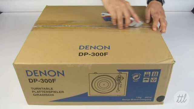 Denon DP-300F, Plattenspieler schwarz