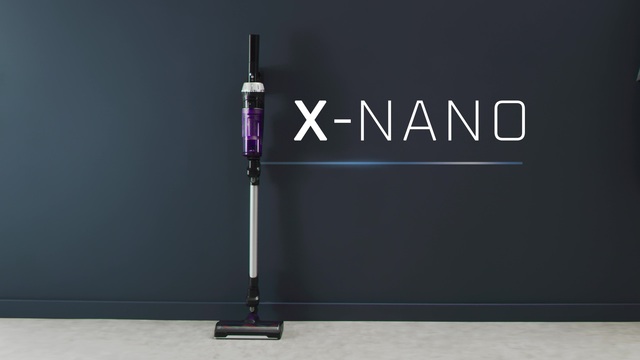 Rowenta X-Nano RH1128WO, Stielstaubsauger dunkelgrau/violett