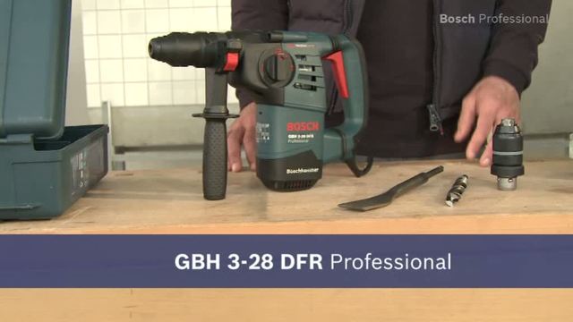 Bosch Bohrhammer GBH 3-28 DFR Professional blau/schwarz, 800 Watt, Koffer