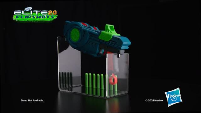 Hasbro Elite 2.0 Flipshots Flip-8, NERF Gun Bleu-gris/Orange