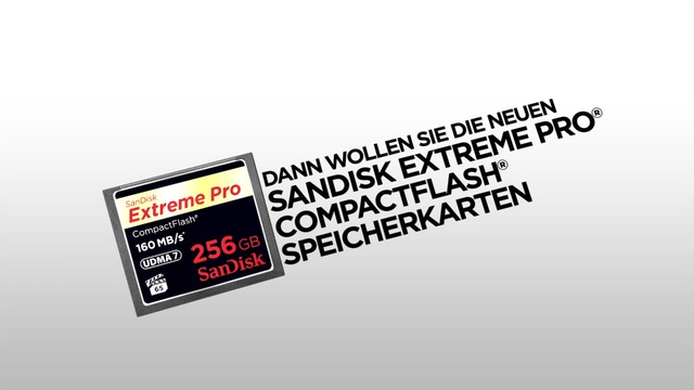 SanDisk CompactFlash Extreme Pro 128 GB, Speicherkarte schwarz, UDMA 7