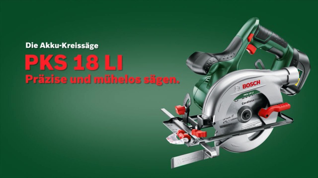 Bosch Akku-Handkreissäge PKS 18-Li grün/schwarz, ohne Akku und Ladegerät, POWER FOR ALL ALLIANCE