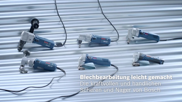 Bosch Akku-Blechschere GSC 12V-13 Professional, 12Volt blau/schwarz, Li-Ionen-Akku 2,0 Ah, in L-BOXX