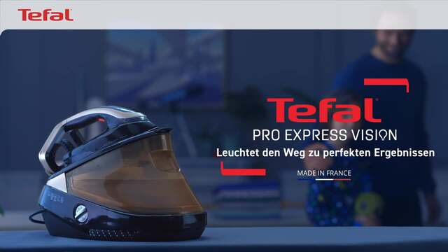 Tefal Pro Express Vision GV9810, Dampfbügelstation aubergine/weiß