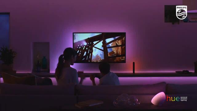 Philips Hue Play Gradient Lightstrip für PC (24-27"), LED-Streifen schwarz/weiß