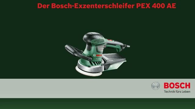 Bosch Exzenterschleifer PEX 400 AE (Expert) grün/schwarz, Kunststoffkoffer, 350 Watt