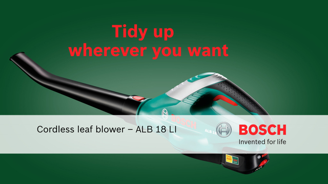 Bosch Accu-bladblazer ALB 18 V Groen/zwart, Li-ion accu 2,5 Ah inbegrepen, POWER FOR ALL ALLIANCE