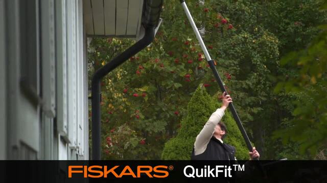 Fiskars QuikFit Stiel Graphit, 156cm schwarz/orange