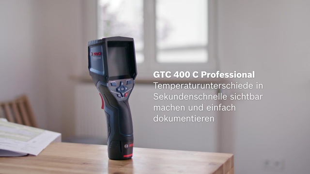 Bosch Wärmebildkamera GTC 400 C Professional, 12Volt, Thermodetektor blau/schwarz, Li-Ionen-Akku 2,0Ah, L-BOXX