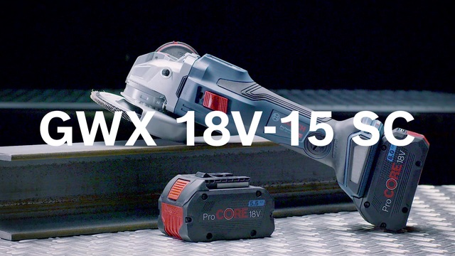 Bosch GWX 18V-15 C Professional meuleuse d'angle 12,5 cm 9800 tr/min 1500 W 2,3 kg Bleu/Noir, 9800 tr/min, 12,5 cm, Batterie, 5,5 Ah, 2,3 kg, Moteur sans balai