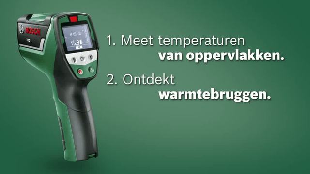 Bosch Thermodetect PTD 1 temperatuur- en vochtmeter Groen/zwart