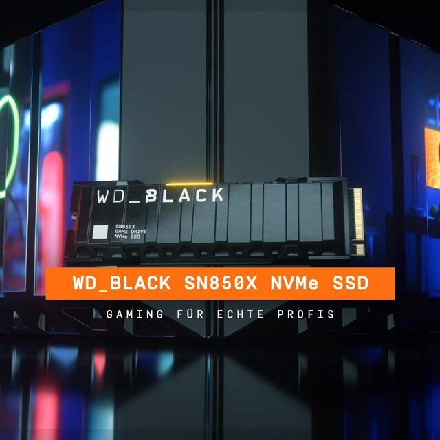 WD Black SN850X NVMe SSD 2 TB schwarz, PCIe 4.0 x4, NVMe, M.2 2280, Kühlkörper