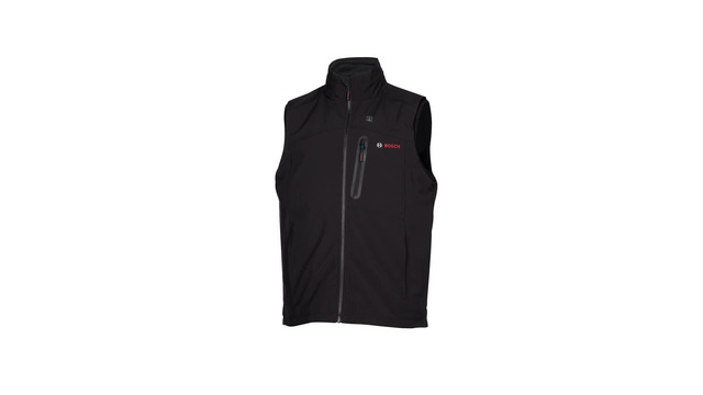 Bosch Heat+Jacket GHV 12+18V Kit Größe 3XL, Arbeitskleidung schwarz, inkl. Ladegerät GAL 12V-20 Professional, 1x Akku GBA 12V 2.0Ah