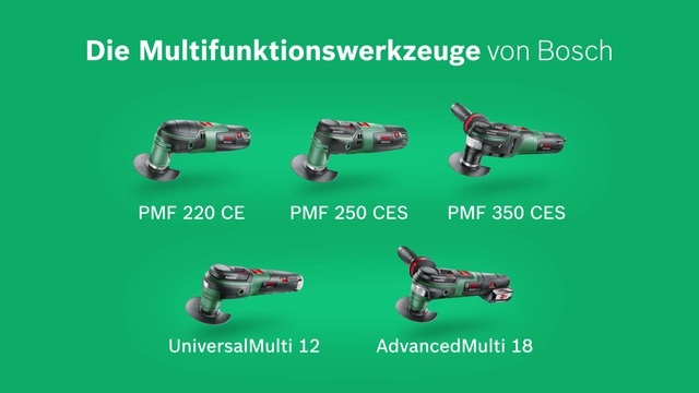 Bosch Multifunktions-Werkzeug PMF 250 CES grün/schwarz, 250 Watt, inkl. Zubehör Set klein