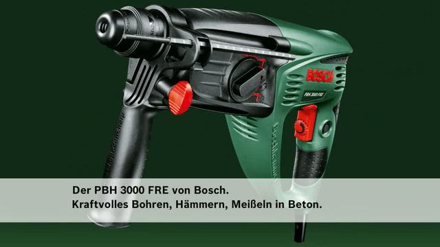 Bosch Bohrhammer PBH 3000 FRE grün/schwarz, 750 Watt, Koffer