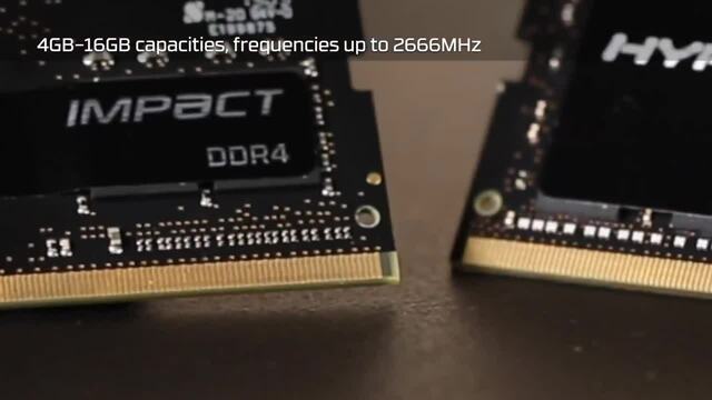 Kingston FURY 16 GB DDR4-2666 Kit laptopgeheugen Zwart, KF426S15IBK2/16, Impact, XMP