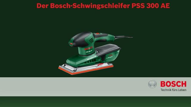 Bosch Schwingschleifer PSS 300 AE grün, Koffer, 250 Watt
