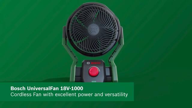 Bosch UniversalFan 18V-1000 , Ventilateur Vert/Noir
